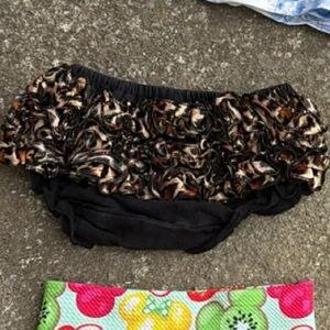 Girls Black Sequin Ruffle Shorts - Unbranded